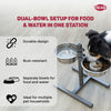 Trixie Dog Bar with Stainless Steel Bowls – 2 × 2.8 L / 24 cm