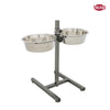Trixie Dog Bar with Stainless Steel Bowls – 2 × 2.8 L / 24 cm