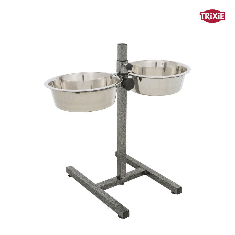 Trixie Dog Bar with Stainless Steel Bowls – 2 × 2.8 L / 24 cm