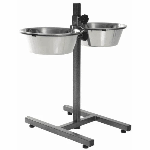 Trixie Dog Bar with Stainless Steel Bowls – 2 × 2.8 L / 24 cm