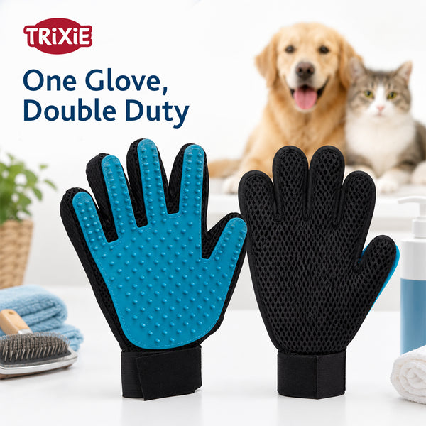 Trixie Fur Care Glove – Pet Hair Removal Grooming Glove